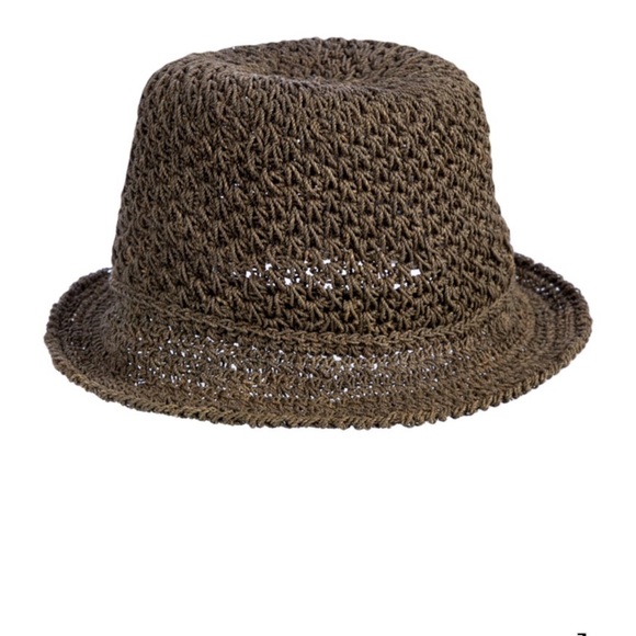 Janessa Leone Khaki green straw bucket Hat - Picture 3 of 9